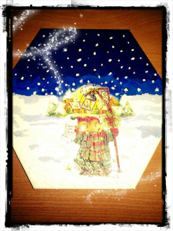 leuchtbild in serviettentechnik...